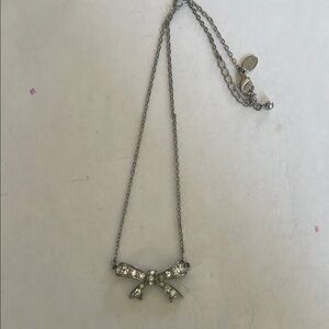 Silver Minimalist Necklace with Crystal Accents